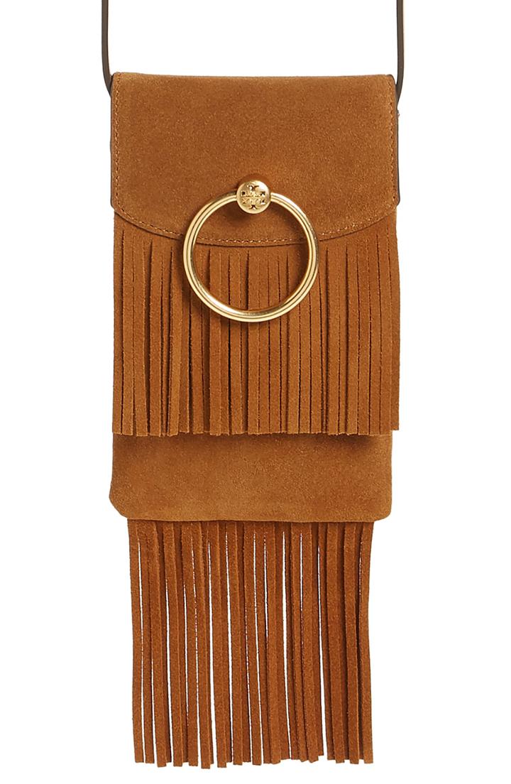 Tory Burch Farrah Leather Phone Crossbody Bag -