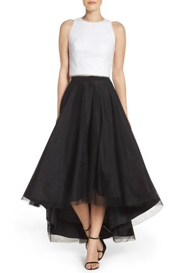 Women's Aidan By Aidan Mattox Sequin Mesh Two-piece Gown
