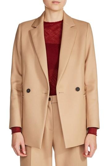 Women's Maje Double-breasted Jacket - Brown