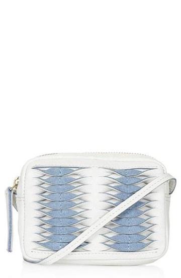 Topshop Twist Detail Crossbody Bag White Multi