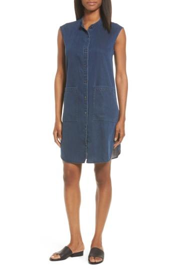 Women's Eileen Fisher Lightweight Denim Shirtdress - Blue