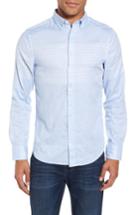 Men's Gant 02 Extra Slim Fit Fair Isle Print Sport Shirt - Blue