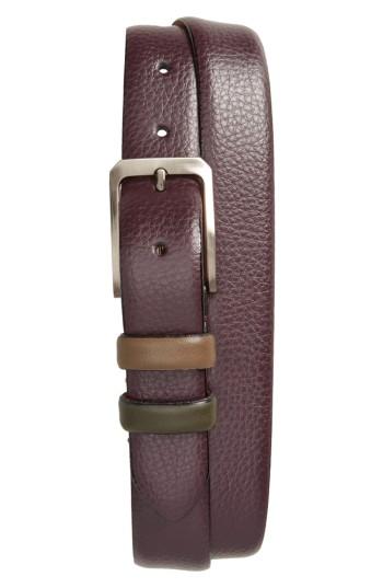 Men's Ted Baker London Shrubs Leather Belt - Deep Purple