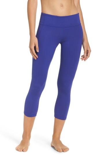 Women's Zella Live-in Keep It Cool Crop Leggings - Blue