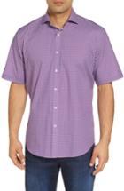 Men's Bugatchi Regular Fit Abstract Print Sport Shirt - Purple