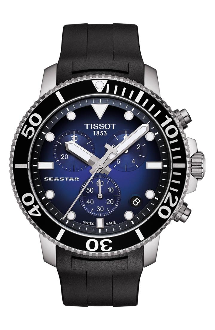 Men's Tissot T-sport Seastar 1000 Rubber Strap Chronograph, 45mm
