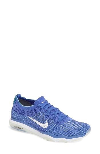 Women's Nike Air Zoom Fearless Flyknit Training Shoe .5 M - Blue
