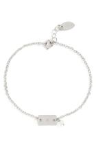 Women's Nashelle Shaka Initial Sterling Silver Bar Bracelet