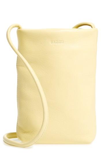 Baggu Leather Phone Crossbody Bag - Yellow