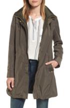 Women's Via Spiga Hooded Packable Utility Coat - Grey