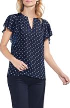 Women's Vince Camuto Romantic Dots Flutter Sleeve Blouse - Blue