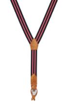 Men's Magnanni Double Line Suspenders, Size - Navy / Pink