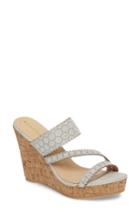 Women's Athena Alexander Aerin Embellished Wedge Sandal M - Grey