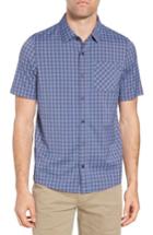 Men's Travis Mathew Smoke Bomb Regular Fit Short Sleeve Sport Shirt - Blue