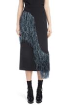Women's Dries Van Noten Raffia Fringe Skirt Us / 36 Fr - Grey