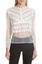 Women's Maje Tulle Lace Top - White