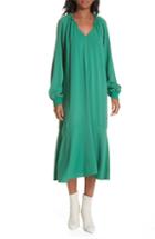 Women's Tibi Savanna Crepe Midi Dress - Green
