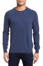 Men's French Connection Regular Fit Stretch Cotton Sweater, Size - Blue