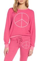 Women's Dream Scene Peace Sweatshirt, Size - Pink