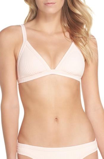Women's Seafolly Inka Ribbed Bikini Top Us / 6 Au - Coral
