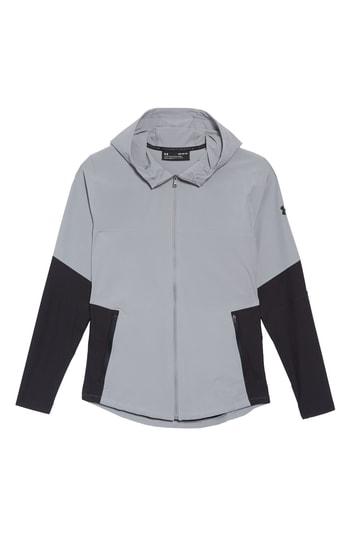 Men's Under Armour Threadborne Vanish Zip Hoodie - Grey