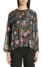 Women's Tricot Comme Des Garcons Floral Print Georgette Top - None