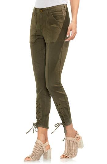 Women's Vince Camuto Lace-up Cuff D-luxe Pants - Green