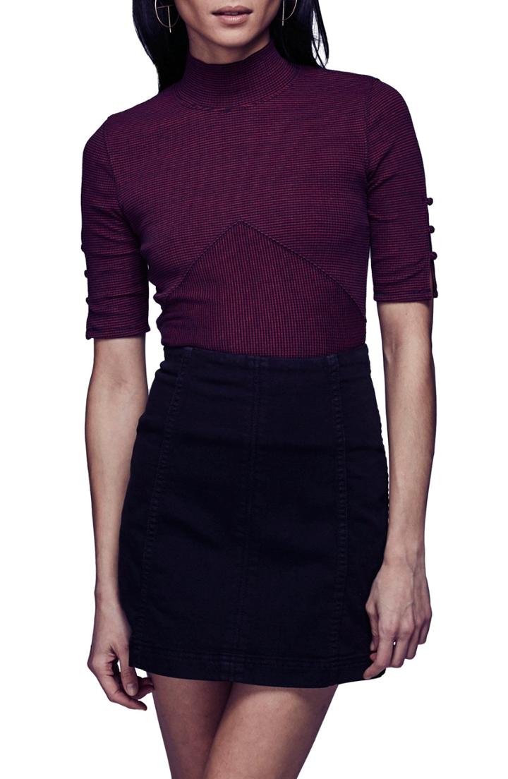 Women's We The Free By Free People Modern Denim Miniskirt - Black