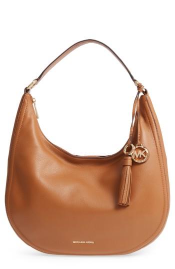 Michael Michael Kors Large Lydia Leather Hobo - Brown