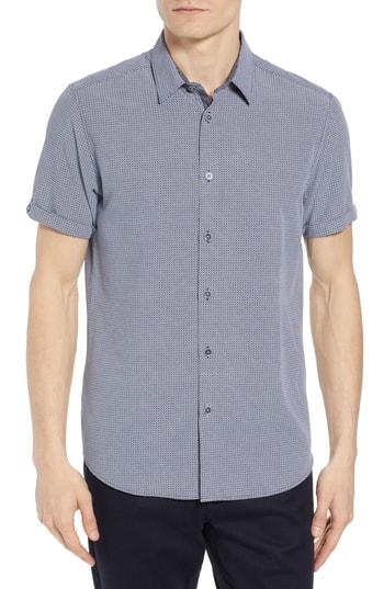 Men's Ted Baker London Twomoni Trim Fit Sport Shirt (m) - Blue