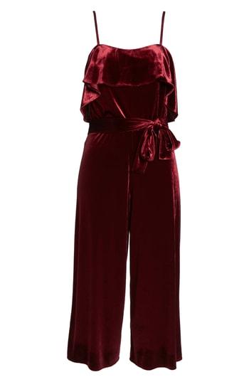 Women's Avec Les Filles Velvet Cropped Jumpsuit