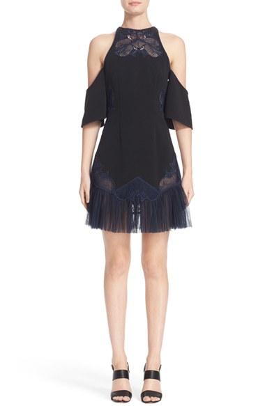 Women's Jonathan Simkhai Crepe Cold Shoulder Dress