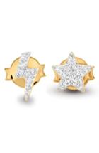 Women's Missoma Pave Star & Lightning Stud Earrings