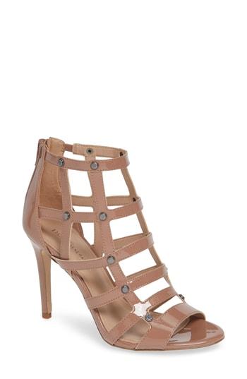 Women's Bcbg Jenna Studded Cage Sandal .5 M - Beige