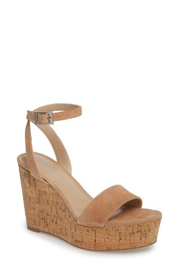 Women's Charles By Charles David Lilla Platform Wedge Sandal M - Brown