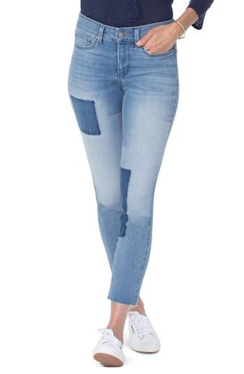 Women's Nydj Alina Shadow Detail Ankle Jeans - Blue