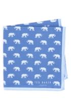 Men's Ted Baker London Elephant Pocket Square, Size - Blue