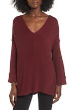 Women's Love By Design Cuff Sleeve Pullover - Burgundy