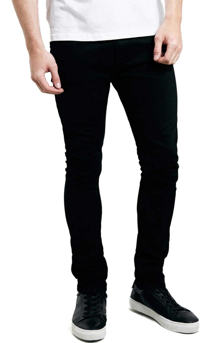 Men's Topman Skinny Stretch Jeans X 34 - Black