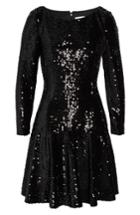 Women's Eliza J Sequin Fit & Flare Dress - Black