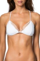 Women's O'neill Malibu Solids Strappy Triangle Bikini Top - White