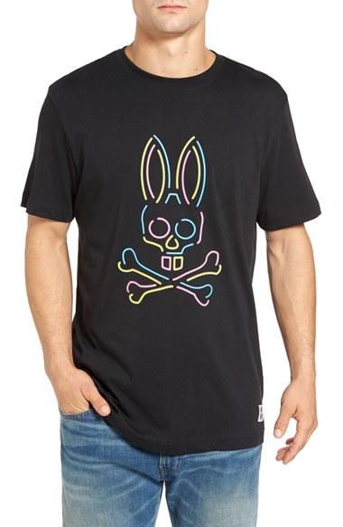 Men's Psycho Bunny 'soho Neon' Graphic Crewneck T-shirt