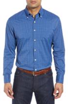 Men's Peter Millar Montgomery Regular Fit Performance Sport Shirt, Size - Blue