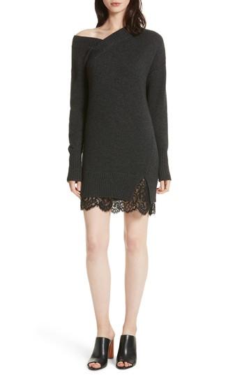 Women's Brochu Walker One-shoulder Sweater Dress - Black
