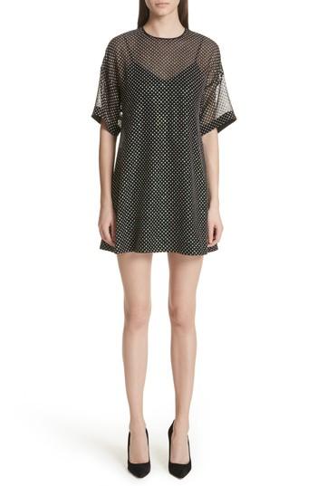 Women's Red Valentino Creponne T-shirt Dress - Black