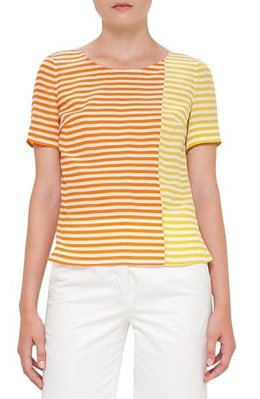 Women's Akris Punto Stripe Silk Blouse