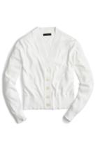 Women's J.crew Lightweight Crop Cardigan - White