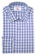 Men's Lorenzo Uomo Trim Fit Gingham Dress Shirt .5 - 36 - Blue