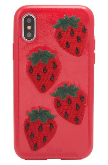 Sonix Strawberry Faux Leather Iphone X Case - Red