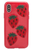 Sonix Strawberry Faux Leather Iphone X Case - Red